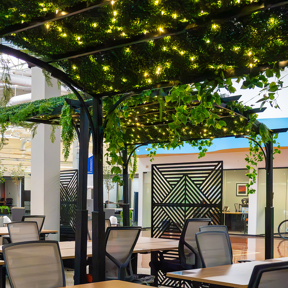 Shared coworking space in Tempe with open seating and lounge area